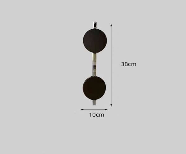 Roterende Vegglampe i Rustfritt Stål M2 38cm - Skyggelys Stue Style 2
