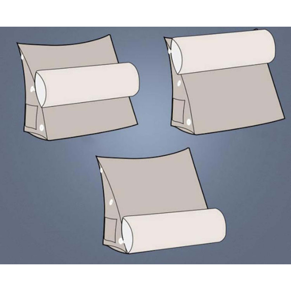 Back Support Pillow / Lumbar Support - Back Pillow with Adjustable Headrest Camel 45 x 45 x 20cm