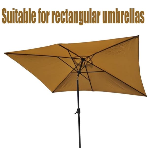 Erstatningsdug til rektangulær parasol 2×3 m – 6 ribber i polyester, kun dug (uden stativ)