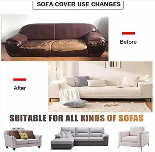 Skridsikkert sofabetræk, skridsikker sofapude, vandtæt L-formet sofabetræk, sofabetræk til katte Grey 70x180cm