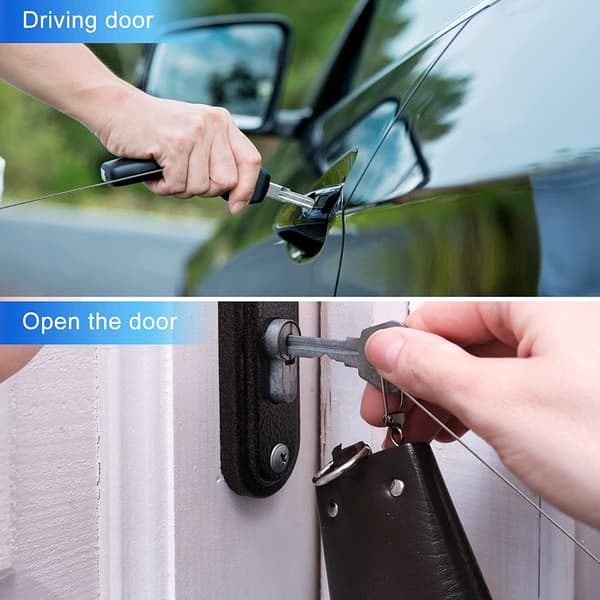 Foldbar Nøglekrog – Tungt Stålbælte med Autolås & 64 cm Justerbar Kæde 4 Pack