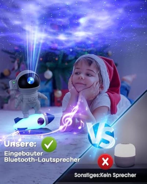 Astronaut Night Light/Galaxy Lamp - Starry Sky Projector with Bluetooth Speaker and Remote Control