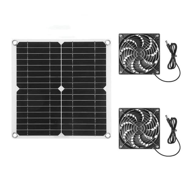 Solcellsdriven Ventilationsfläkt 20W – Solar Avluftsfläkt för Växthus & Takventilation
