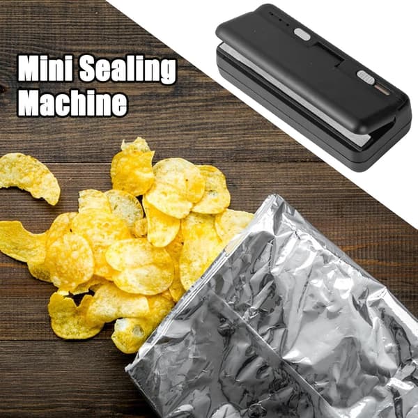 Bärbar Vakuumförpackare - Handpump för Matpåsar, Chips & Grönsaker Black