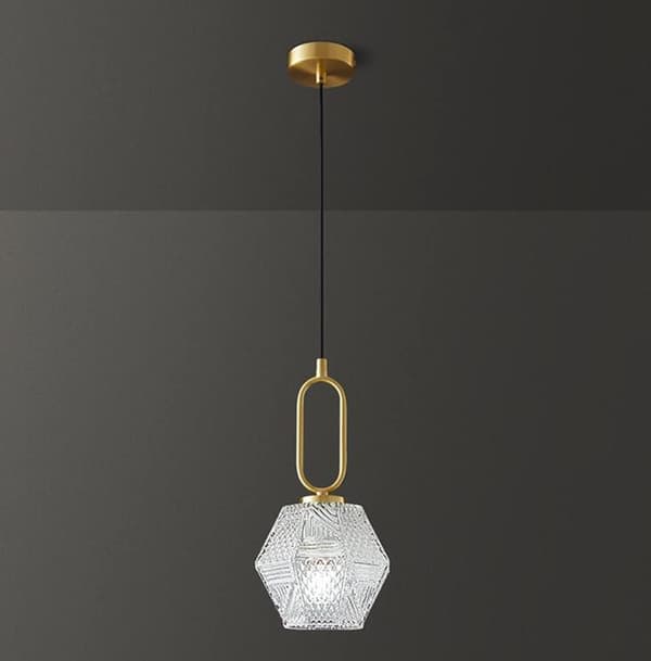 Modern Mässing Pendellampa - Designer Glasskärm, Infälld Montering för Köksö Matsal Sovrum Loft Embedded mount