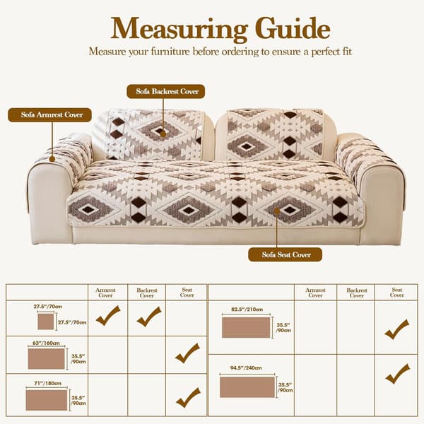 Sofabetræk & Sofabetræk til Hunde, Blødt Plys Kæledyrssofabetræk Vaskbart, Skridsikkert & Kæledyrsvenligt Sofabetræk til Sofa og Couch coffee 70 x 210 cm