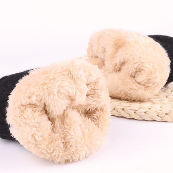 Fleecehandsker Varme Vinterhandsker Fleece Strikhandsker Touchscreen Termiske beige