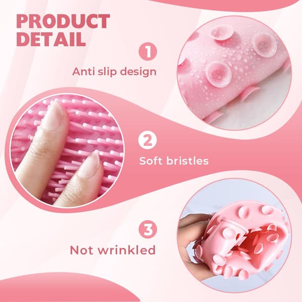 Fot- och ryggskrubbare för duschen Pink 1 Piece