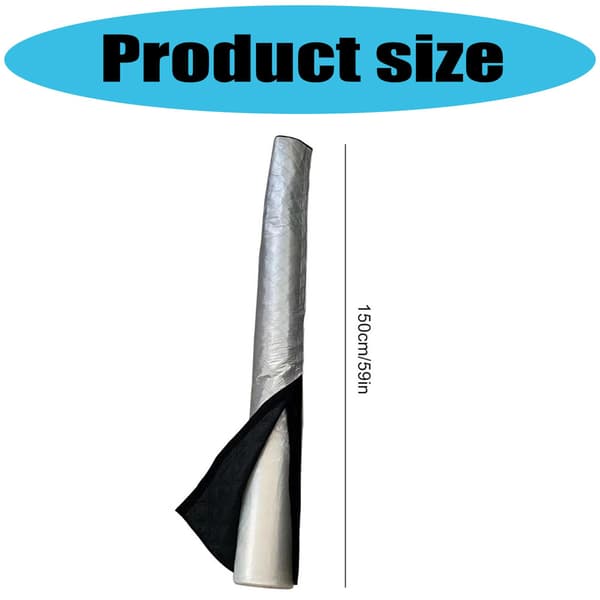 150 cm AC Avgasrör Isolering Skydd - Vattentätt Skyddshölje - Silver Silver
