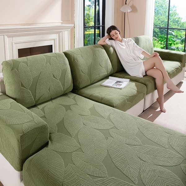 Sofföverdrag - Universal Elastiskt Sofföverdrag för Sittdyna, Halkfritt, Tvättbart & Lättskött, Perfekt för Soffskydd green 95*190cm