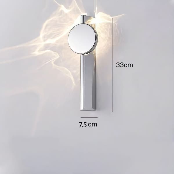 Roterende Vegglampe i Rustfritt Stål M5 33cm - Skyggelys Stue Style 5
