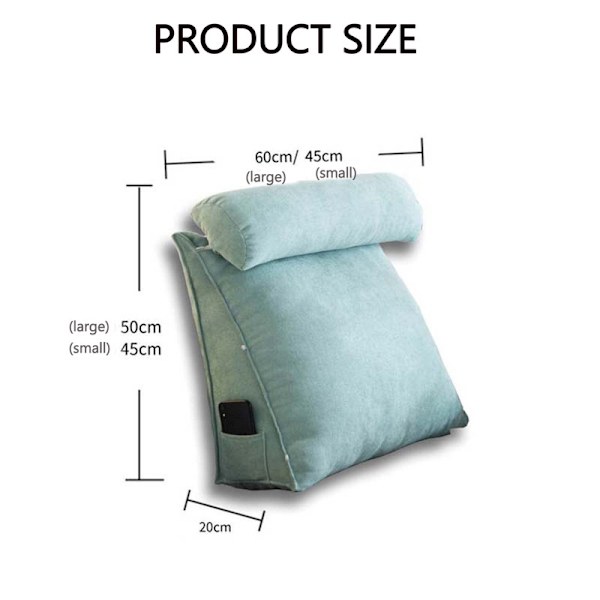 Back Support Pillow / Lumbar Support - Back Pillow with Adjustable Headrest Camel 45 x 45 x 20cm
