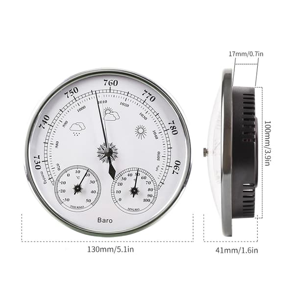 Analog väderstation - barometer, termometer, hygrometer