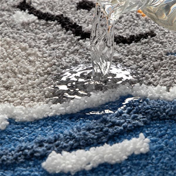 Baderomsmatte, flodhestdesign, 50 × 80 cm, myk absorberende baderomsmatte, maskinvaskbar