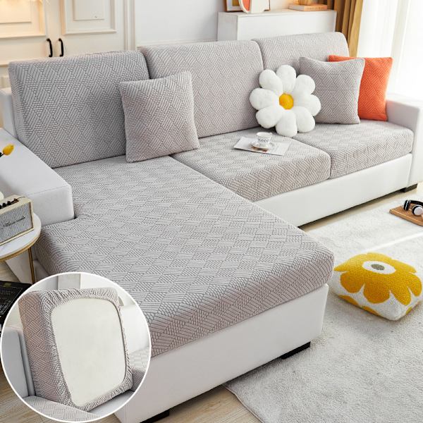 Sofahynde Betræk, Strækbart, Elastisk Hyndebetræk, Sofahyndebetræk, Universal Sofahyndebetræk, Sofahynde Sofabetræk Gray Backrest size L