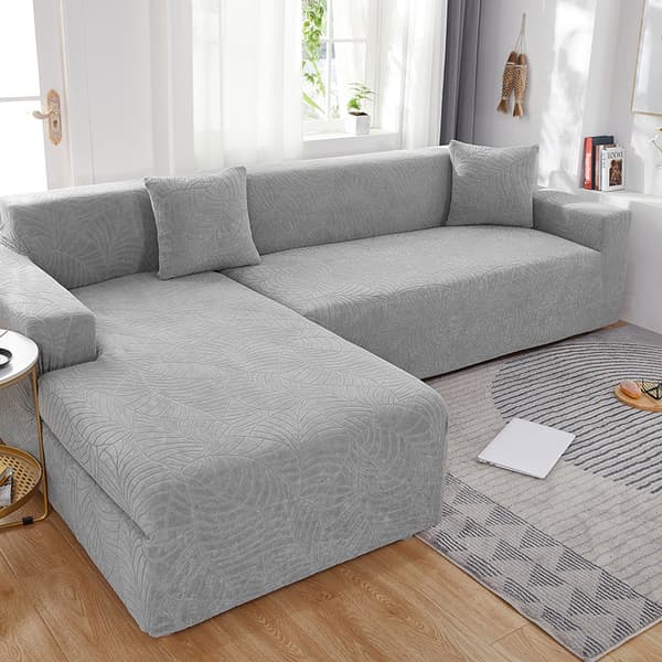 Sofföverdrag, Soffskydd, Sofföverdrag 2-sits, Sofföverdrag, Stretch Sofföverdrag, Pläd, Universellt Sofföverdrag Light gray 90-140cm