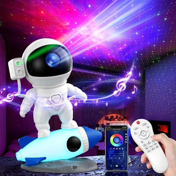 Astronaut Night Light/Galaxy Lamp - Starry Sky Projector with Bluetooth Speaker and Remote Control