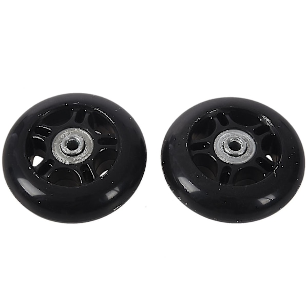 2set 64x18mm Luggage Suitcase / Inline Outdoor Skate Replacement Wheels Black