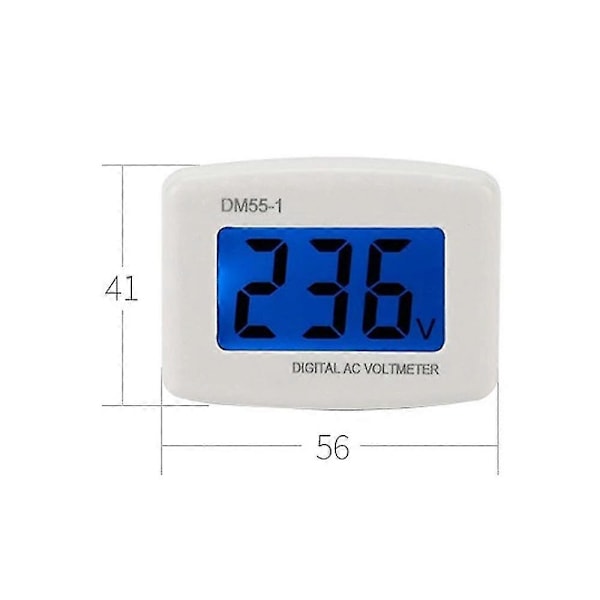 AC 80-300V LCD Digital Voltmeter Pluggbar Voltmeter Måler Volt Måler Panel us plug