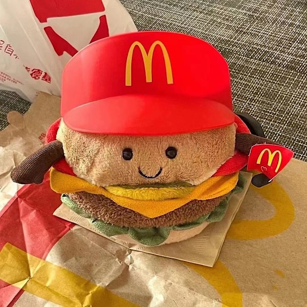 Burger-docka Jellycat plyschleksak söt docka semesterpresent