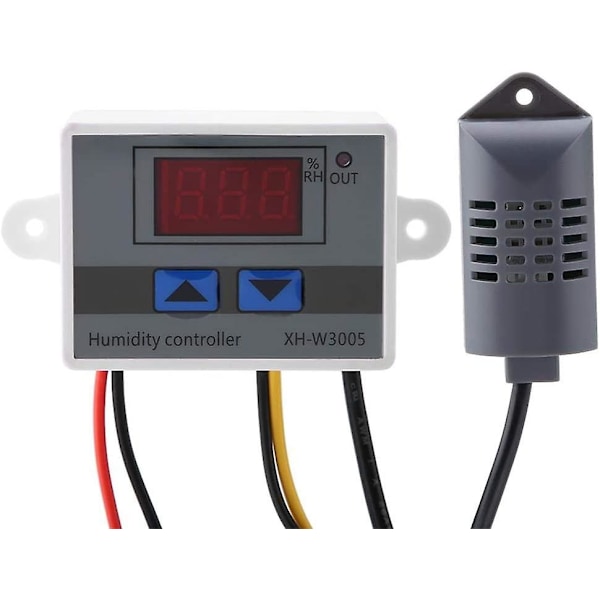 Fuktighetsregulator Digital Hygrometer XH-W3005 Regulator Fuktighetssensor Temperatur 0 ~ 99% RH 12V / 24V / 220V (220V)