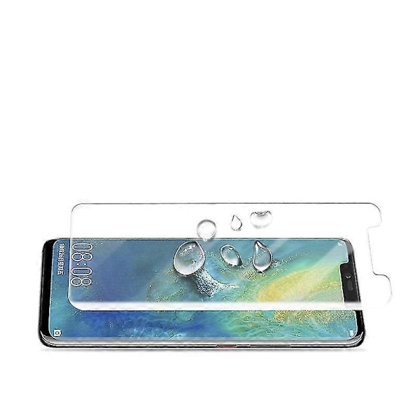 3D Buet Full Dekning for Huawei Mate 20 Pro UV Flytende Herdet Glass Skjermbeskytter