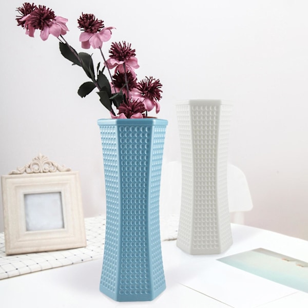 Blomster Vase Nordisk Stil Uknuselig Geometrisk Blomsterarrangement Skrivebords Blomster Vase Til Kontor blue