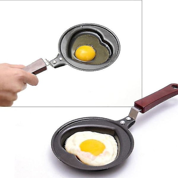 Miniägg frukost stekpanna Multi-style Non-stick pannkaka crepe pan mögel för hem kök (svart) (1 st)