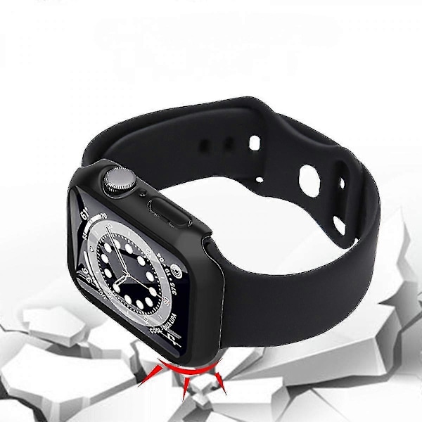 Vattentätt fodral för Apple Watch 45 mm serie 7/8 med skärmskydd i härdat glas, Iwatch Full Pr