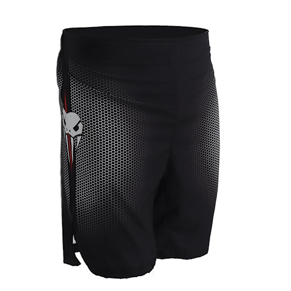 Mænds Sorte XL Trykte Sports Shorts - Lounge Straight Legged Let Elastiske Midje Shorts til Bokse og Vandreture