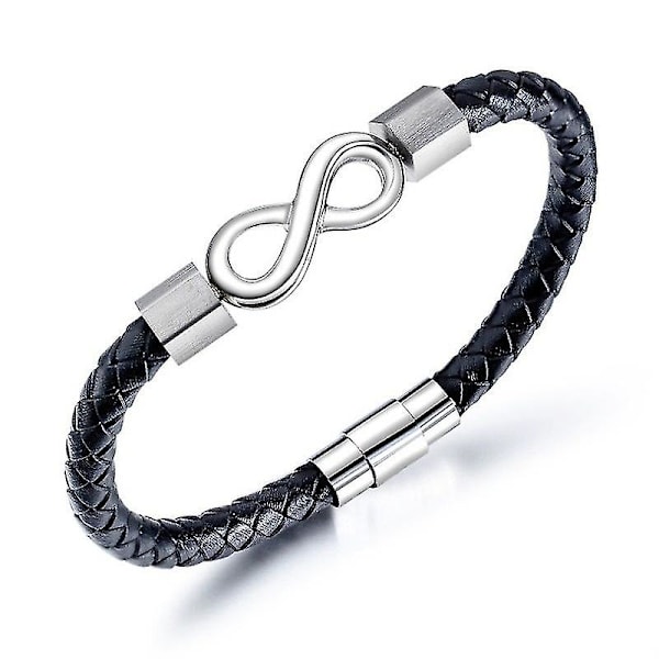 Klassisk Punk Gullfarget Lær Armbånd Frimurer Symbol Frimurer Armbånd Smykker - Yvan a10190-black