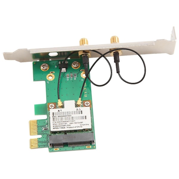 PCI-E WiFi-adapter 300M BCM94325 WiFi-kort for MacOS 2.4G Enkeltbånd 802.11ac WLAN Plug and Play 2