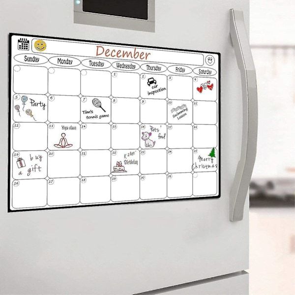 Magnetisk Hvittavle Kjøleskapskalender Ideell For Månedlig Planlegging