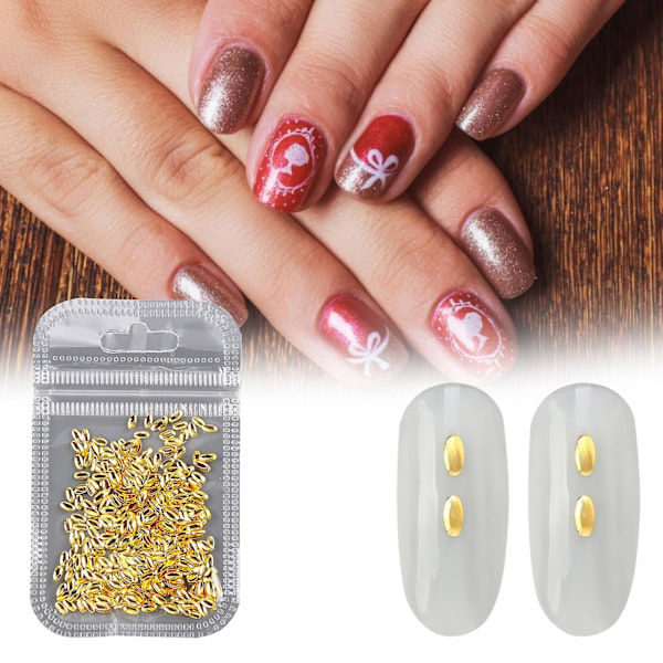 500 stk./pakke Neglekunst Studs Hul Design Dekorative Negle Metal Mode Manicure Nitter Pailletter Til Skønhed Qinhai 11