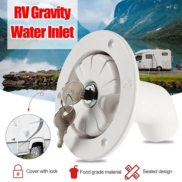 RV Gravity Vandpåfyldningsportdæksel Dræningsvandtankdæksel til RV Camping Trailer