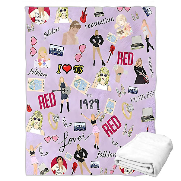 2024 Taylor Swift Blanket Flannel Sofa Bed Soft Warm Cosy Throw Blanket Creative Gifts For Swiftie Fans