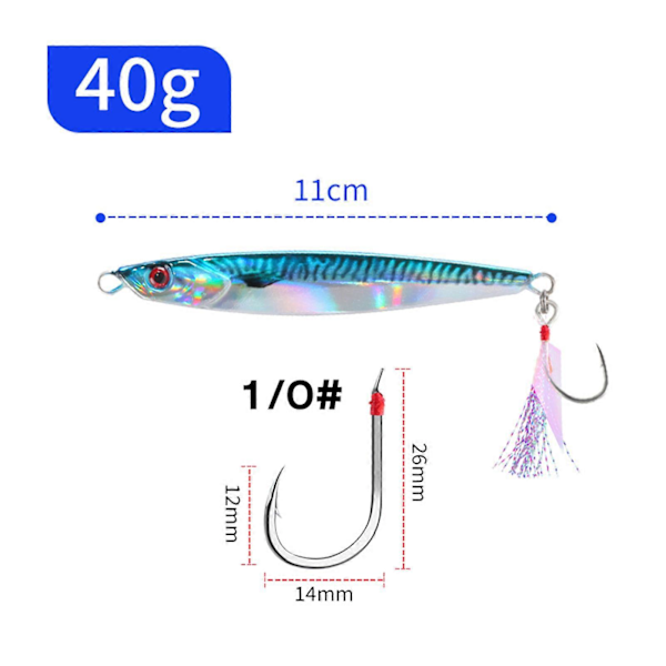 Fiskeskeer & Lokkedyr Holdbare Hårde Metal Spinner Lokkedyr til Ferskvand & Saltvand 40 grams