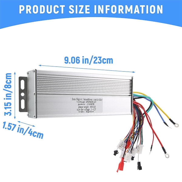 48V 60V 64V 1500W børsteløs kontroller/ebike-kontroller/bldc-motorkontroll for elektrisk sykkel/scooter