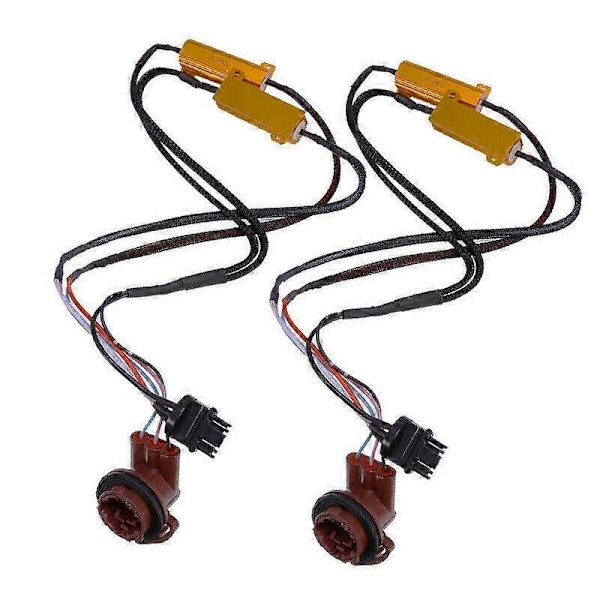 2X Kuormitusvastus Dekooderi Auto-osat 50W 6 LED Virheiden Poistaja 3157 4157 LED Switchback-valolle