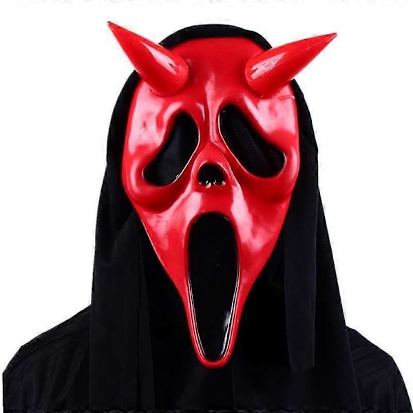 Scream Maske Ghostface Morsom Festdrakt Halloween Partymasker Skummel Cosplay Kostyme red