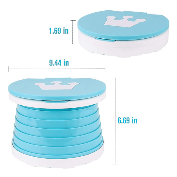Barnens hopfällbara toalett Bärbar hopfällbar toalettstol Pojkar/flickor