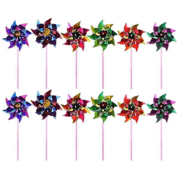 100 Pcs Childrens Tylonal Craft Pinwheel Lawn Pinwheel Garden Party Pinwheel Plastic Pinwheel