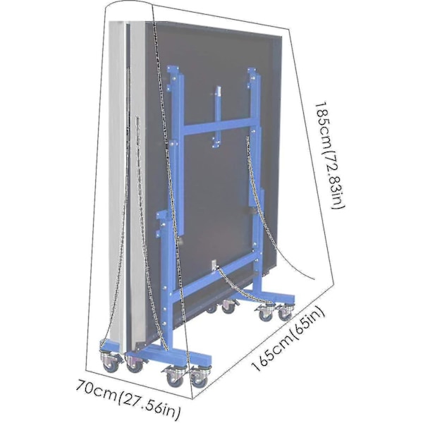 Bordtennisbordtrekk Vanntett Trekk For Ping Pong Bord 165 X 70 X 185 Cm Svart-mxbc