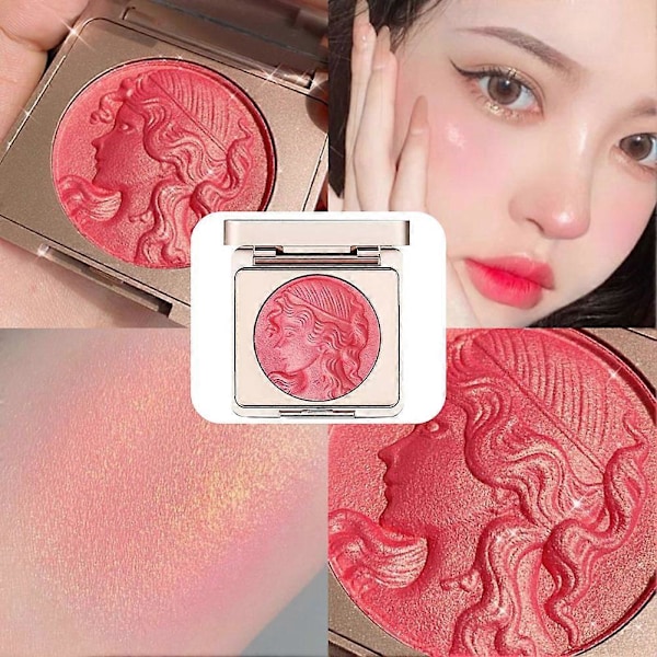 Preget Girl Blush for Kinner Naturlig Matt Rouge Myk Høy-Pigment Ansiktspulver Blush for Hverdagsmakeup 2 2pcs