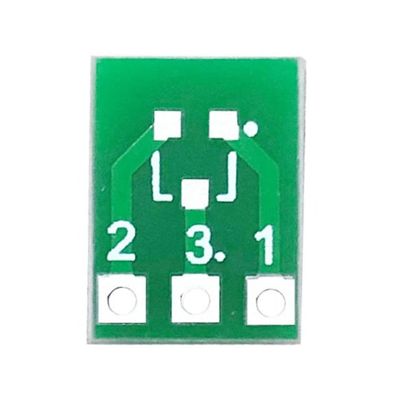 50 stk SOT23 SOT23-3 Turn SIP3 Dobbeltsidig SMD Turn DIP SIP3 Adapter Konverterplate SOT SIP IC Sokkel PCB-kort DIY-sett