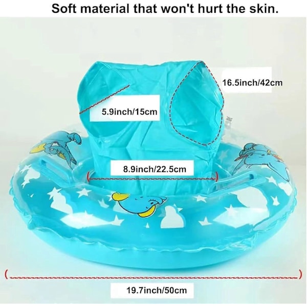 Baby Svømme Ring, Baby Svømme Flyte Ring Basseng, Badekar Leke Basseng Tilbehør for Barn Småbarn, Oppblåsbar Svømme Ring med Flyte Sete.