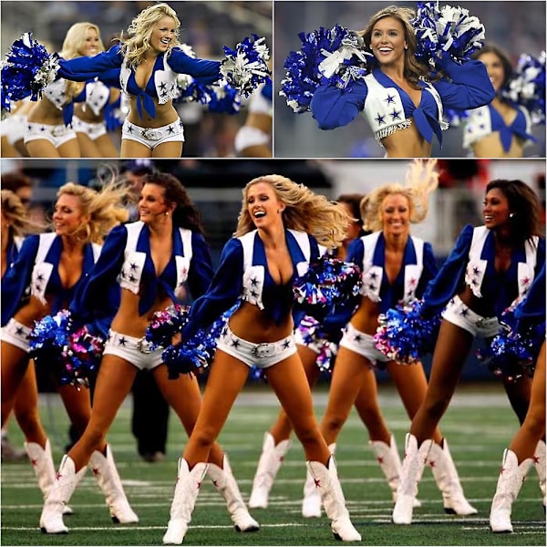 Dallas Cowboys -jäähdyttäjien cheerleader-asu naisille, aikuisten jalkapalloasu, seksikäs tähtijoukkueen cheerleader-asu xl