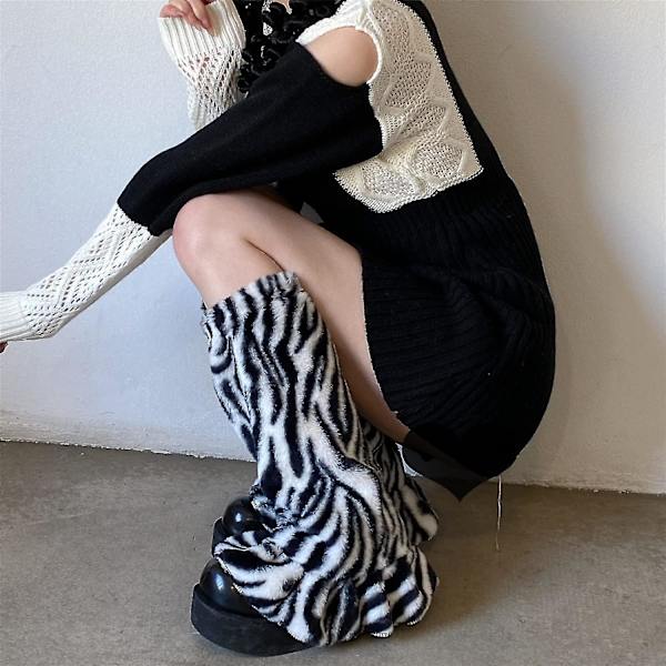 Beinvarmere for Ascergery Kvinner 80-tallet 90-tallet Goth Beinvarmere Jenter Kawaii Japansk Stil Strikket A-mxbc