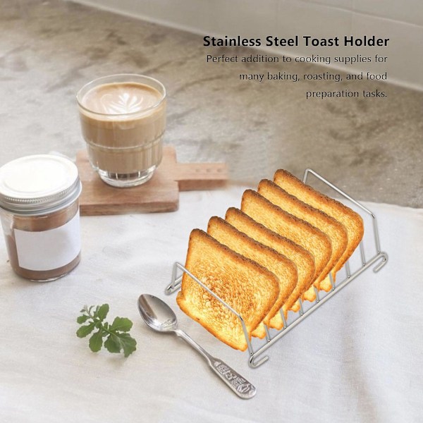 2 stk Toast Brødrist Stativ Holder 8 Hull Verktøy Kjøle Gitter Brødrist Rektangel Tilbehør Organizer