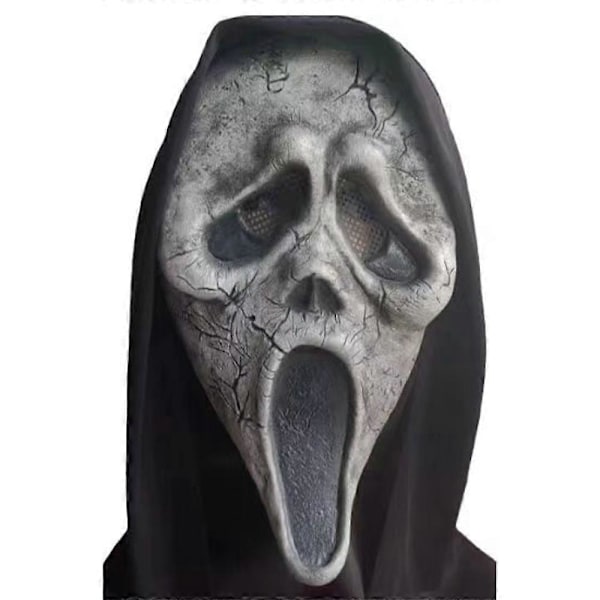 Scream Maske Ghostface Morsom Festdrakt Halloween Partymasker Skummel Cosplay Kostyme gray